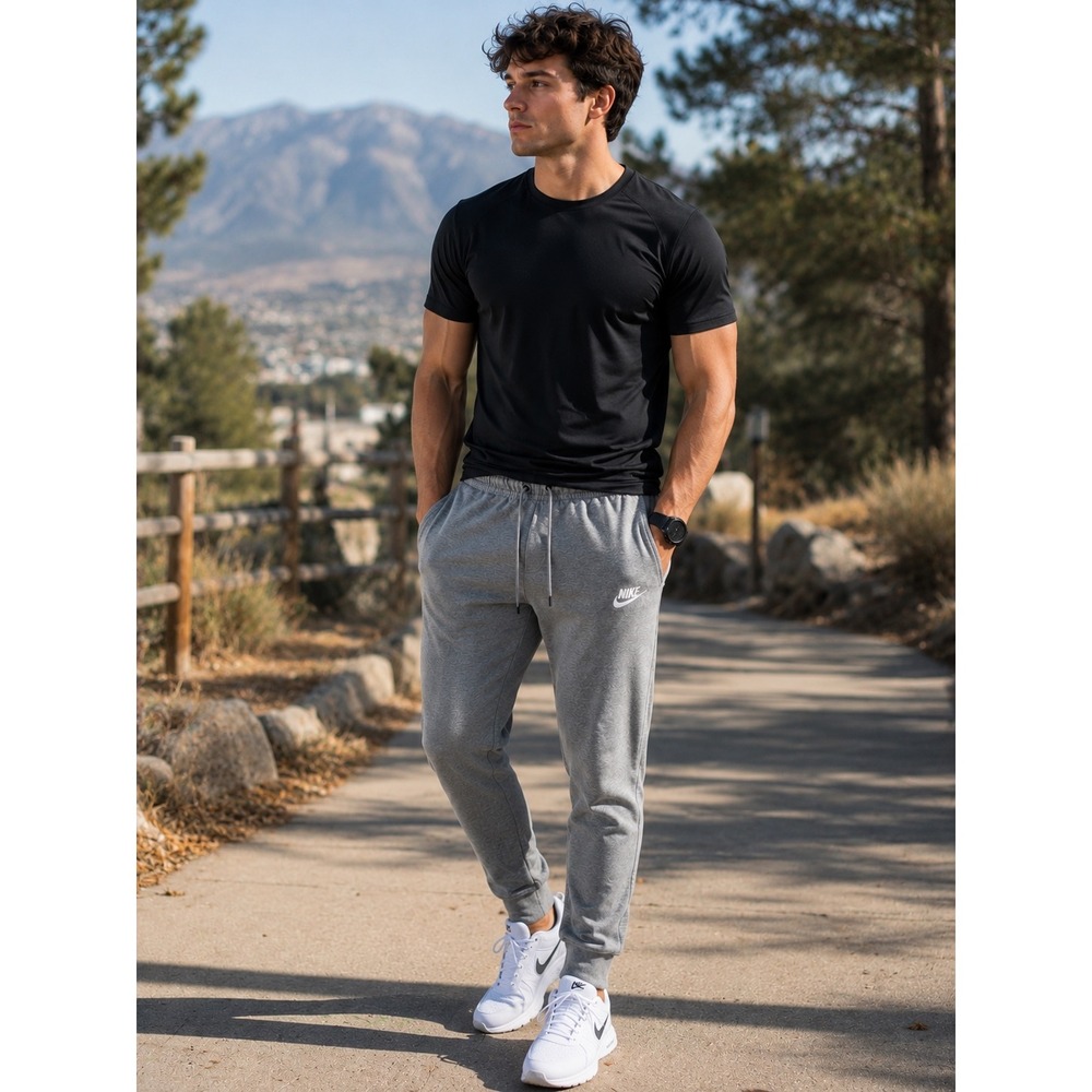 Nike Sportswear Club Fleece Joggers Mens Medium Grey Athletic
